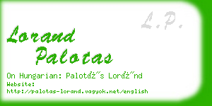 lorand palotas business card